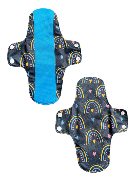 Rainbow Hearts - Large (Reusable) Cloth Pad | Forrest Echo