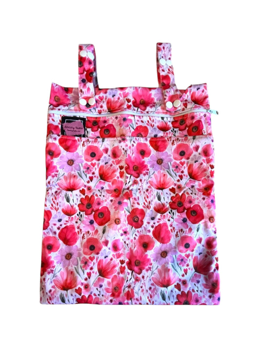 Pink / Red Floral - Wet Bag (Reusable Storage) | Forrest Echo